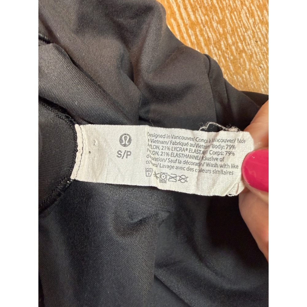 Lululemon Ultra Soft Nulu Crewneck Cropped T-Shirt Black W3HPQS Small - Picture 5 of 8